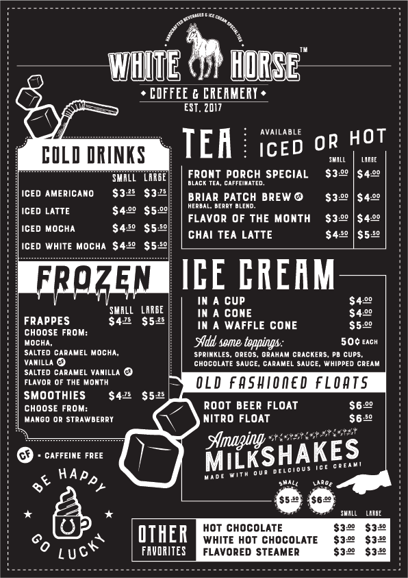 Menu White Horse Coffee & Creamery-4